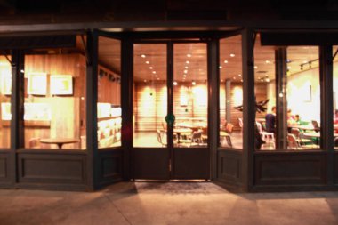 it is blur restaurant front for pattern and background.