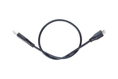 Bu telefon kablosu beyaza izole edilmiş..