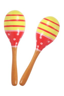 it is two maracas isolated on white.