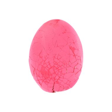 Kırık, korunmuş, beyaz bir yumurta..