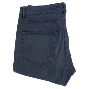 it is one black folding jeans isolated on white.