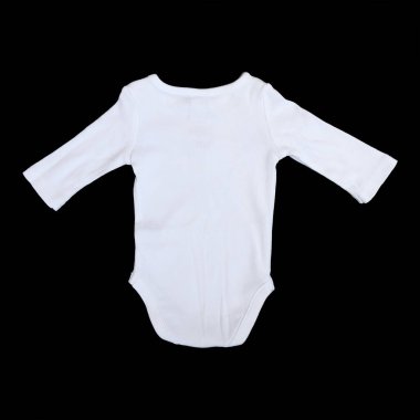 it is white baby cloth isolated on black.