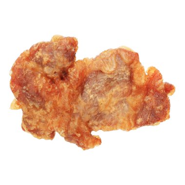 Kızarmış domuz kızartması, beyaz üzerine izole edilmiş..