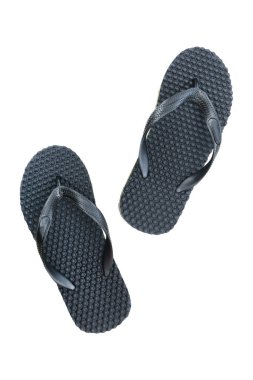 it is black sandals isolated on white. clipart