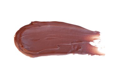 Erimiş siyah çikolata, beyazda izole edilmiş..