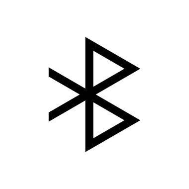 Ağ ve tasarım için bluetooth işareti..