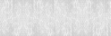 horizontal white brick wall for pattern and background.