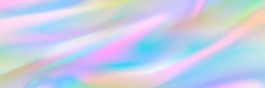 Desen ve arkaplan için yatay soyut pastel holografik doku tasarımı.
