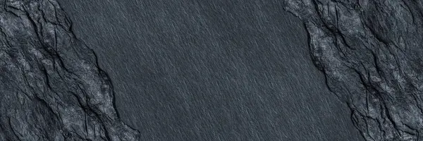 Desen ve arkaplan için yatay siyah taş dokusu.