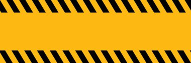 horizontal black and yellow no entry sign background with blank.
