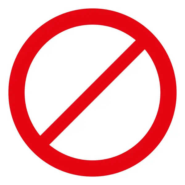 boş kırmızı yasak işareti beyaz üzerine izole.