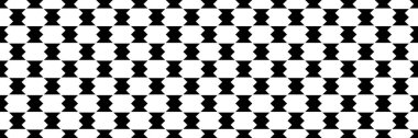 Desen ve arkaplan için zigzag tasarımının siyah parçalarının yatay dikişsiz.