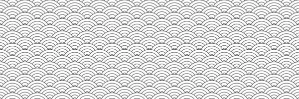 desen ve arkaplan için beyaz üzerine yatay siyah çizgi oryantal tasarımı.