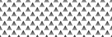 Yatay dikişsiz soluk siyah üçgen deseni beyaz üzerine tasarım ve arkaplan için.