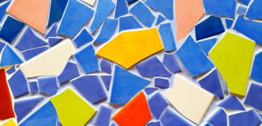 Colorful of mosaic floor or wall for background at Wat Pha Sorn Kaew. This temple is Buddhist monastery in Khao Kor, Phetchabun in northern of Thailand. Art wallpaper, Cracked, Shape and Abstract