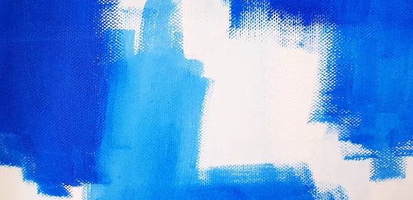 Blue abstract painting on white paper for background in water color style. Painting, Drawing and Art wallpaper concept