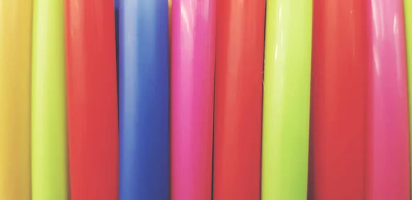 Vintage Filtre Renk Tarzında Arkaplan Için Renkli Saman Tüp Sıralama — Stok fotoğraf
