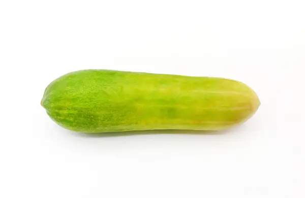 Frische Gurke Isoliert Auf Weißem Hintergrund Frisches Gemüse Ernte Und — Stockfoto