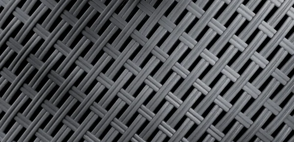 Modèle Sans Couture Texture Tissage Noir Gris Pour Arrière Plan — Photo