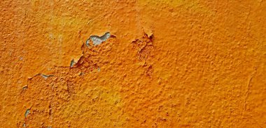 Turuncu duvar arka plan için boyanmış ve çatlamış. Sanat duvar kâğıdı, Boyama, Hasarlı ve Yüzey Konsepti. 