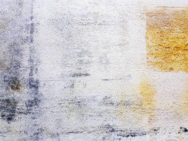 Sanat ve renkli beyaz, sarı, siyah, akrilik boyalı kahverengi çerçeve. Soyut duvar kağıdı ve arkaplan kavramı.