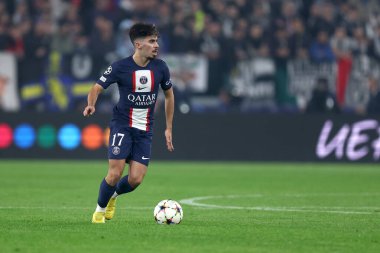 Uefa Şampiyonlar Ligi H Grubu karşılaşması sırasında Paris 'ten Vitinha Machado Saint-Germain Fc ve Paris Saint-Germain Fc arasında 2 Kasım 2022 tarihinde İtalya' nın Torino kentinde oynanan Allianz Stadyumu 'nda oynanmıştır. .