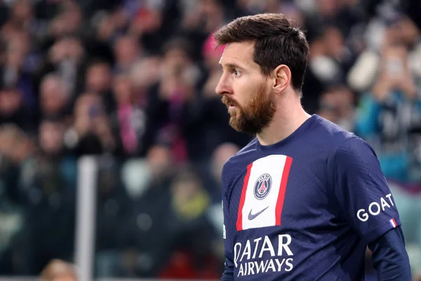 Lionel Messi Του Παρισιού Saint Germain Κατά Διάρκεια Του Uefa — Φωτογραφία Αρχείου
