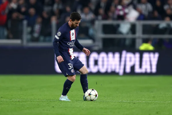 Lionel Messi Του Παρισιού Saint Germain Κατά Διάρκεια Του Uefa — Φωτογραφία Αρχείου