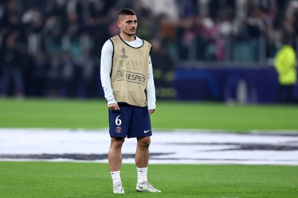 stock image Marco Verratti of Paris Saint-Germain Fc during the Uefa Champions League Group H match beetween Juventus Fc and Paris Saint-Germain Fc at Allianz Stadium on November 2, 2022 in Turin, Italy .