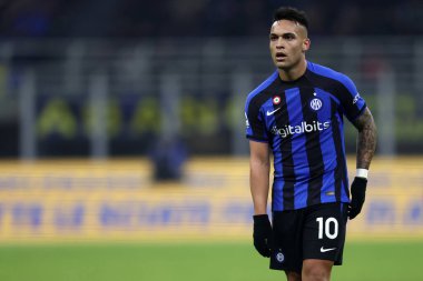 Lautaro Martinez of Fc Internazionale during the  Serie A match beetween Fc Internazionale and Hellas Verona at Stadio Giuseppe Meazza on January 14, 2023 in Milan  Italy .