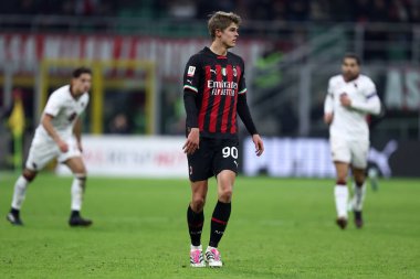 Charles De Ketelaere of Ac Milan during the Coppa Italia match beetween Ac Milan and Torino Fc at Stadio Giuseppe Meazza on January 11, 2023 in Milano, Italy .