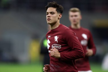 Samuele Ricci of Torino Fc during the Coppa Italia match beetween Ac Milan and Torino Fc at Stadio Giuseppe Meazza on January 11, 2023 in Milano, Italy .