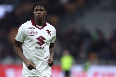 Wilfried Singo of Torino Fc during the Coppa Italia match beetween Ac Milan and Torino Fc at Stadio Giuseppe Meazza on January 11, 2023 in Milano, Italy .
