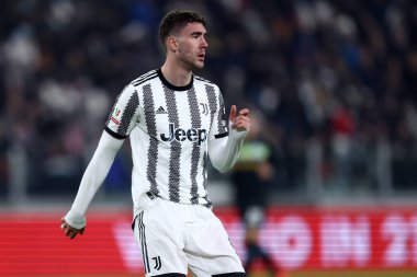 Torino, Italy. 2 February 2022 . Dusan Vlahovic of Juventus Fc  during the Coppa Italia quarter-final match between Juventus Fc and Ss Lazio.