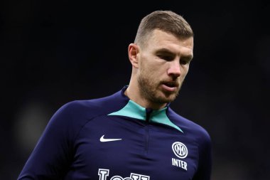 Milano, Italy. 5 February 2023 . Edin Dzeko of Fc Internazionale during the Serie A football match between Fc Internazionale and Ac Milan. clipart