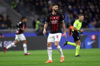 Milano, Italy. 5 February 2023 . Olivier Giroud of Ac Milan during the Serie A football match between Fc Internazionale and Ac Milan.
