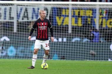 Milano, Italy. 5 February 2023 . Simon Kjaer of Ac Milan during the Serie A football match between Fc Internazionale and Ac Milan.
