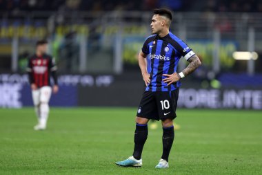 Milano, Italy. 5 February 2023 . Lautaro Martinez of Fc Internazionale during the Serie A football match between Fc Internazionale and Ac Milan.