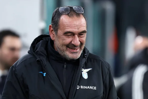 Torino Italy February 2022 Maurizio Sarri Head Coach Lazio Coppa — 图库照片