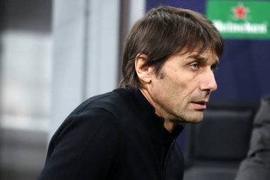 Antonio Conte, head coach of Tottenham Hotspur Fc during the UEFA Champions League round of 16 first leg match between AC Milan and Tottenham Hotspur Fc at Giuseppe Meazza Stadium on February 14, 2023 in Milan, Italy.