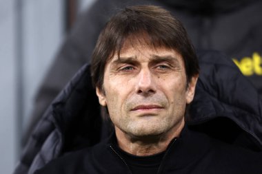 Antonio Conte, head coach of Tottenham Hotspur Fc during the UEFA Champions League round of 16 first leg match between AC Milan and Tottenham Hotspur Fc at Giuseppe Meazza Stadium on February 14, 2023 in Milan, Italy. clipart