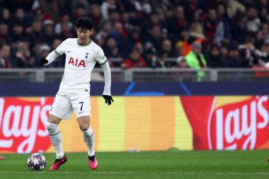 Son Heung-Min of Tottenham Hotspur Fc during the UEFA Champions League round of 16 first leg match between AC Milan and Tottenham Hotspur Fc at Giuseppe Meazza Stadium on February 14, 2023 in Milan, Italy.