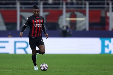 Rafael Leao of Ac Milan during the UEFA Champions League round of 16 first leg match between AC Milan and Tottenham Hotspur Fc at Giuseppe Meazza Stadium on February 14, 2023 in Milan, Italy.