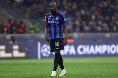 Romelu Lukaku of Fc Internazionale during the Uefa Champions League round of 16 first leg match between Fc Internazionale and Fc Porto on February 22, 2023 in Milano Italy .