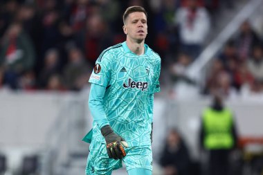 Uefa Avrupa Ligi karşılaşması sırasında Juventus Fc 'ten Wojciech Szczesny ile Sc Freiburg ve Juventus Fc arasında 16 Mart 2023' te Almanya 'nın Freiburg kentinde oynanan Stade Europa-Park maçında .