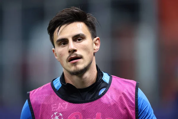 Ssc Napoli 'den Eljif Elmas UEFA Şampiyonlar Ligi çeyrek final maçında AC Milan ile Ssc Napoli arasında 12 Nisan 2023 tarihinde İtalya' nın Milano kentinde oynanan maçta.
