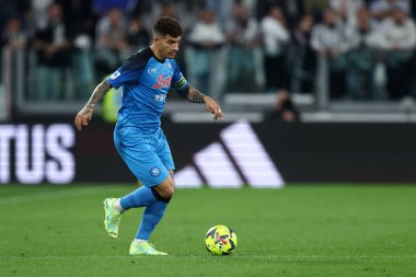 23 Nisan 2023 'te İtalya' nın Torino kentinde oynanan Serie A maçında Juventus Fc ve Ssc Napoli arasında oynanan maçta Ssc Napoli 'den Giovanni Di Lorenzo .