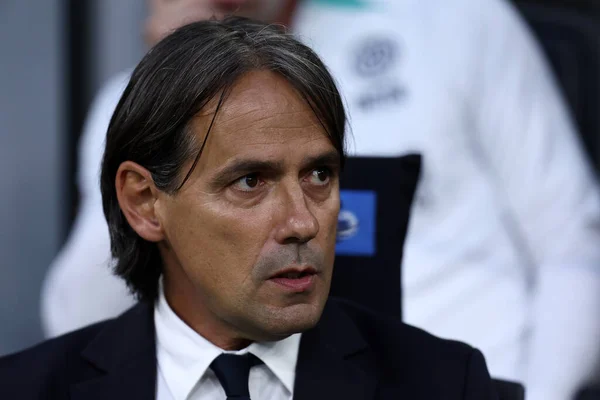 Simone Inzaghi Trainer Des Internazionale Während Des Serie Spiels Zwischen — Stockfoto