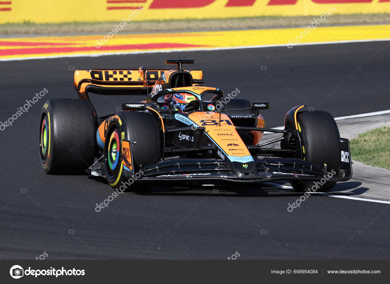 Оскар Пиастри Mclaren Треке Время Гран Венгрии Формулы Июля 2023.