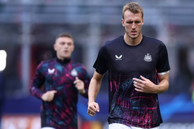 Milano, Itayl. 19 Eylül 2023. Uefa Şampiyonlar Ligi karşılaşmasında Newcastle United Fc 'ten Dan Burn, Ac Milan ve Newcastle United Fc.